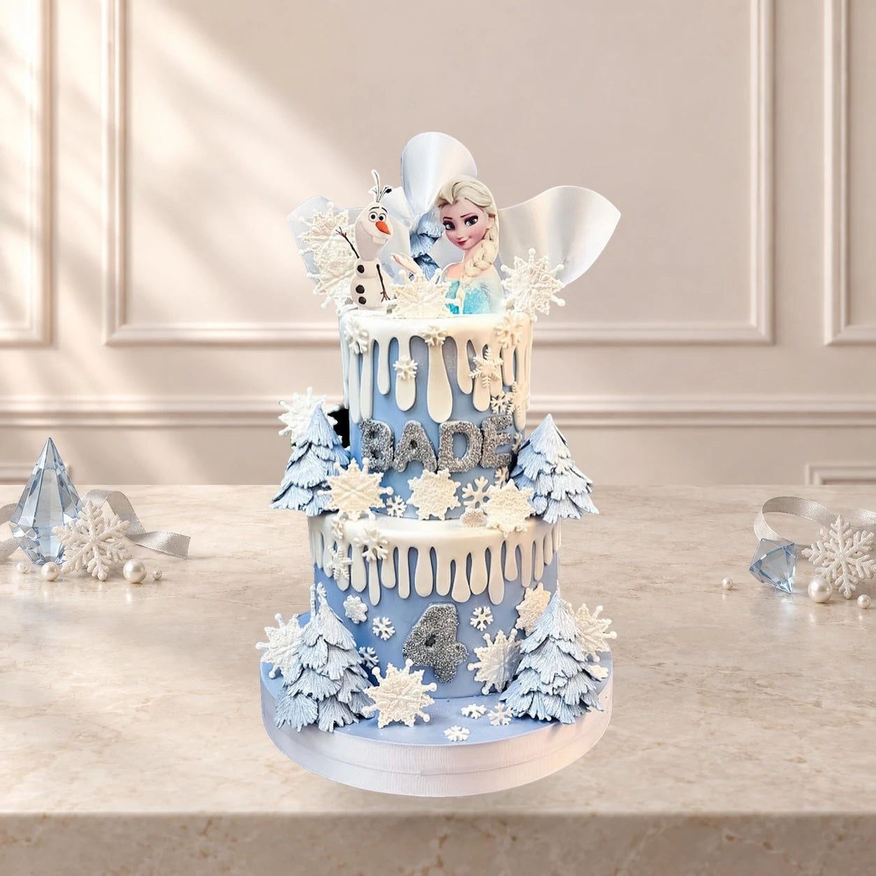 Elsa ve Olaf Pasta