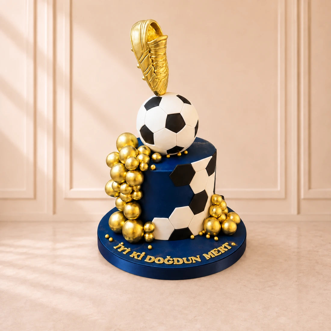 Krampon ve Futbol Toplu Pasta