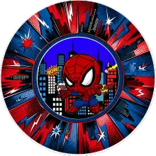 Mini Spider-Man baskılı pasta şablonu