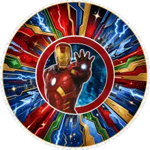 Iron Man Gece baskılı pasta şablonu