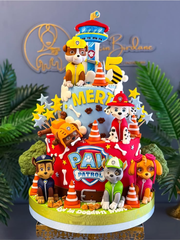Paw Patrol Figürleri ve Kuleli İki Katlı Pasta