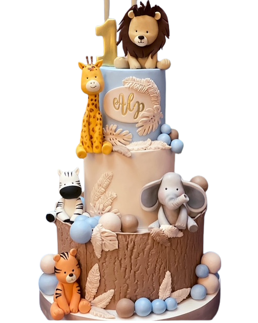 Safari Temalı 1 Yaş Pastası
