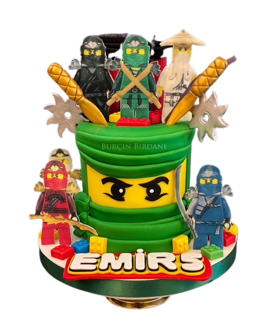 Ninjago Lego Temalı Doğum Günü Pastası