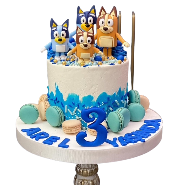 Bluey Temalı Doğum Günü Pastası