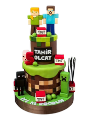 Minecraft Doğum Günü Pastası