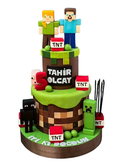 Minecraft Doğum Günü Pastası