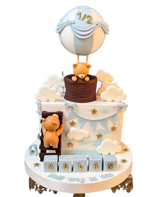 Yarım Pasta / Ayıcık Temalı 6 Ay Pastası