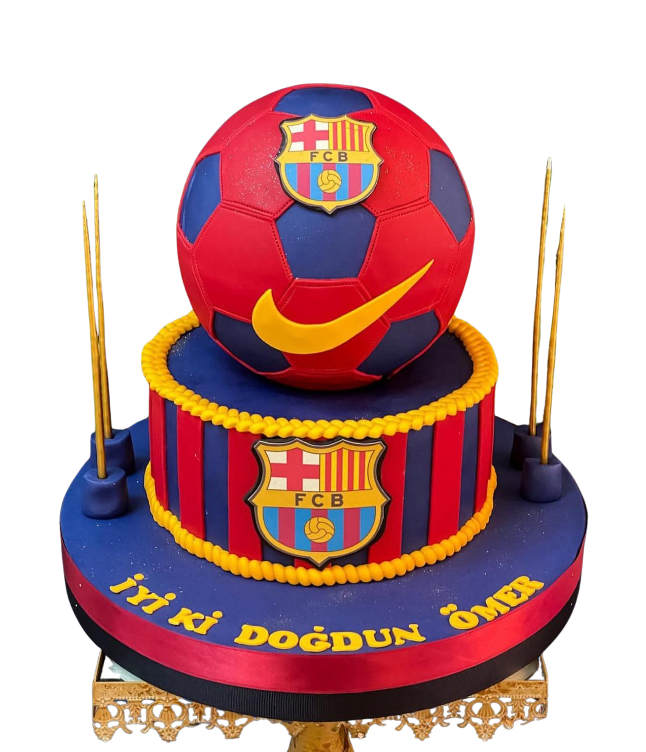 Barcelona Futbol Temalı Pasta