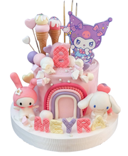 Kuromi MyMelody ve Cinnamoroll Pasta