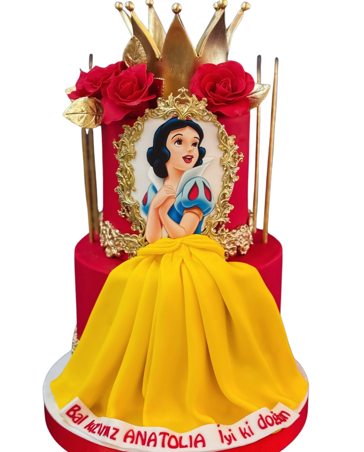 Pamuk Prenses ve Kırmızı Güller Pasta