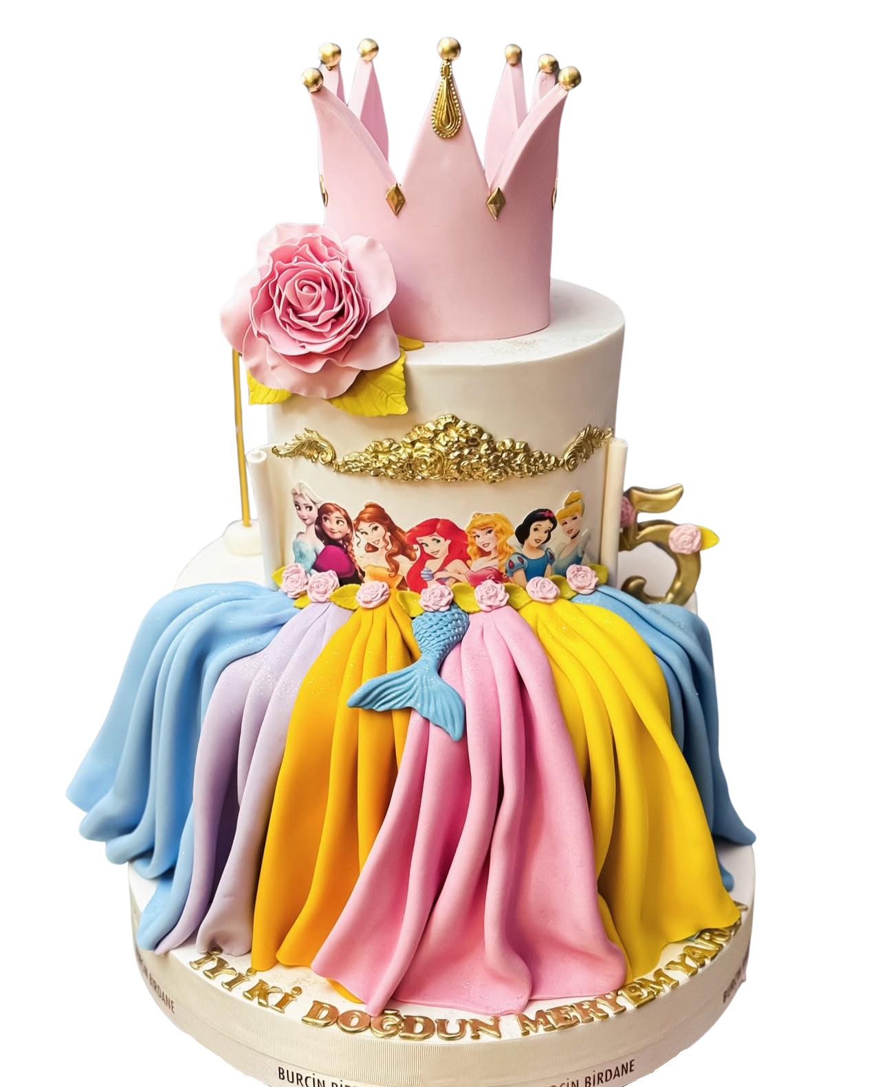 Pembe Taç ve Prensesler Pasta