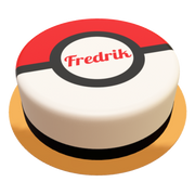 Poke Ball baskılı pasta