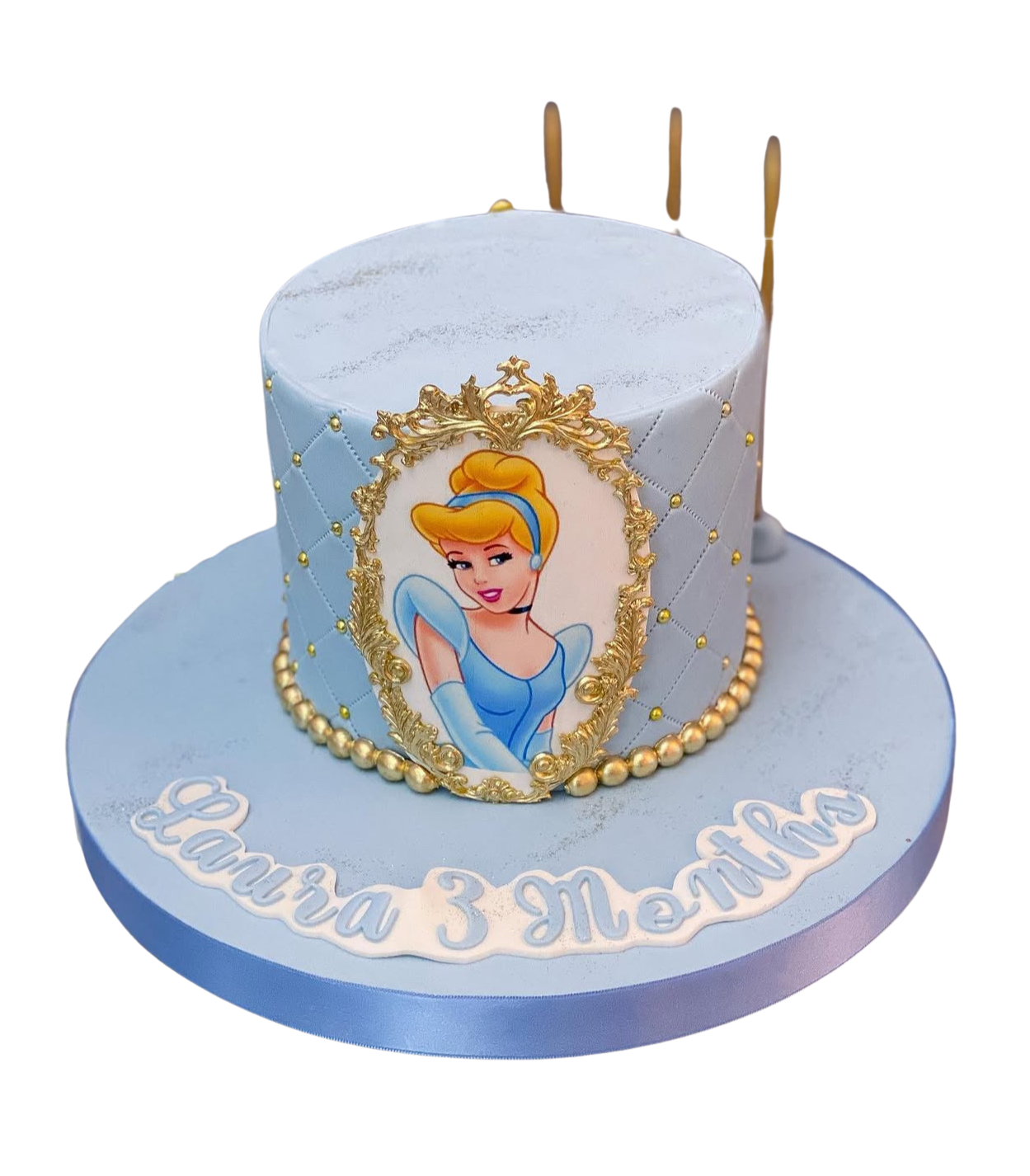 Sindirella Altın Çerçeve Pasta