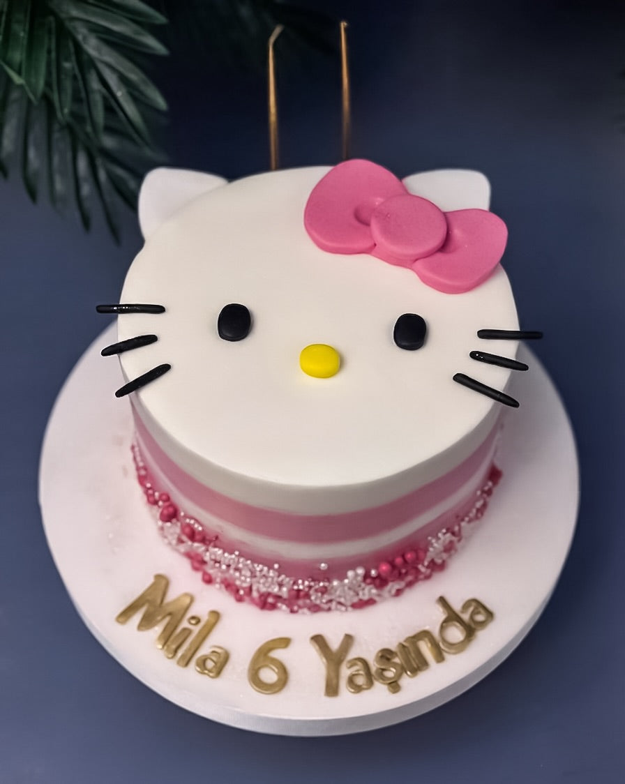 Hello Kitty Konseptli Çocuk Doğum Günü Pastası