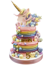Unicorn İki Katlı Soft Dalgalar Pasta