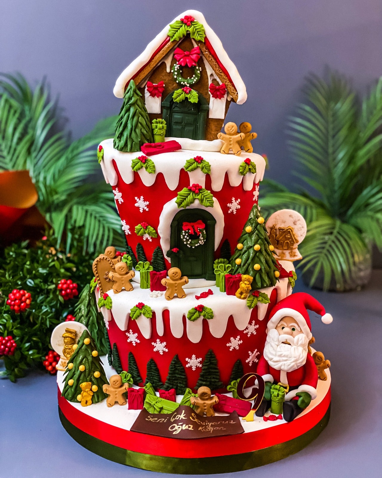 🎄 Gingerbread Chalet Yılbaşı Tasarım Pasta