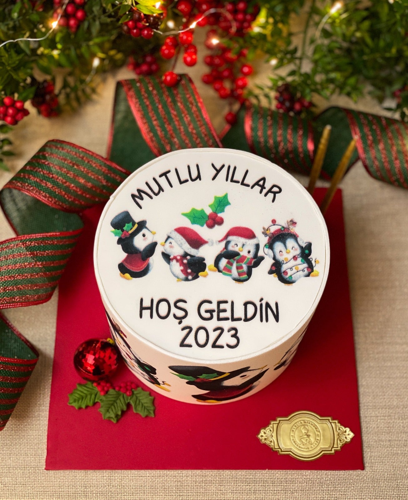 🎄 Yeni Yıl Temalı Özel Tasarım Pasta