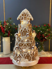 Gingerbread Köyü Temalı Yılbaşı Özel Tasarım Pasta
