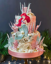 Ariel Figürlü Pembe Deniz Kızı Pastası