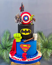 Batman Superman ve Avengers Üç Katlı Pasta