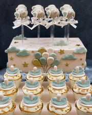Bebek Arabalı Pasta ve Cupcake Kutlama Seti
