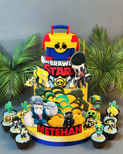 Brawl Stars Karakterli Pasta ve Cupcake Seti