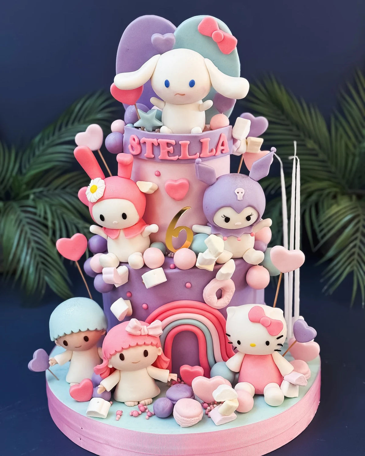 Cinnamoroll Hello Kitty ve Arkadaşları Pastası