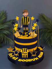 Fenerbahçe Formalı Çocuk ve Yıldızlı Pasta