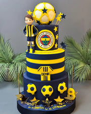 Fenerbahçe Formalı İki Katlı 8 Yaş Pastası