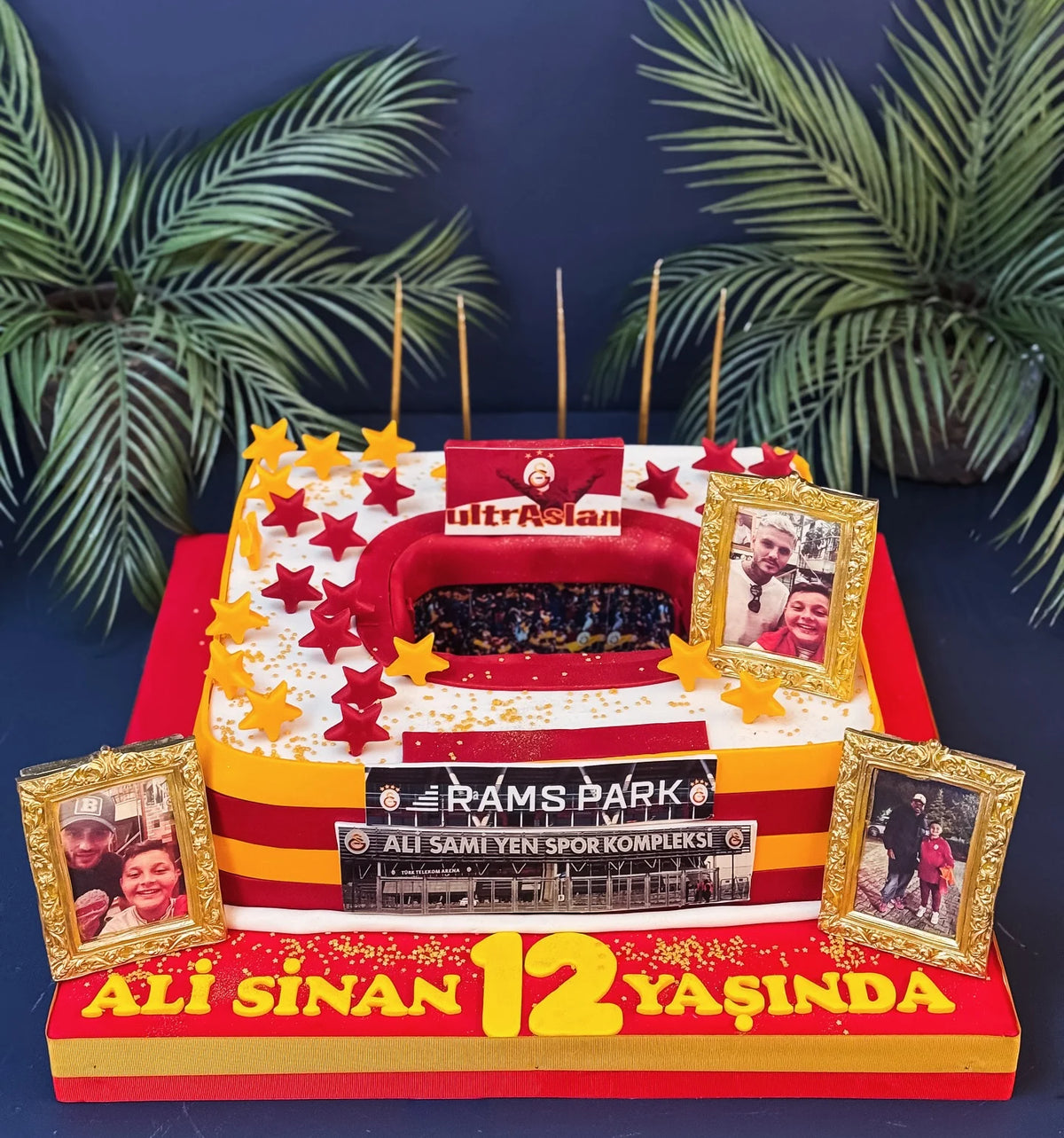 Galatasaray Stadyumu Şeklinde 12 Yaş Pastası