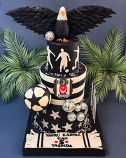 Kanatlı Kartal ve Beşiktaş Armalı Pasta