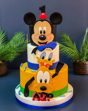 Mickey Donald ve Goofy Üç Katlı Pasta