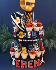 NBA Kupası ve Basketbol Cupcake Pasta Seti