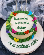 Renkli Fırfırlı Temmuz Doğum Günü Pastası