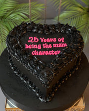 Siyah Kalp Main Character 25 Yaş Pastası