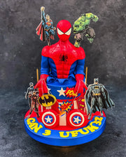 Spider-Man Figürlü Kırmızı 3 Yaş Pastası