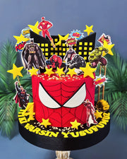 Spider-Man Maskeli Süper Kahramanlar Pastası