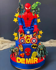 Spider-Man ve Avengers İki Katlı 6 Yaş Pastası