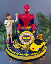 Spider-Man ve Fenerbahçe Armalı Pasta