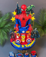 Spider-Man ve Süper Kahramanlar 2 Yaş Pastası