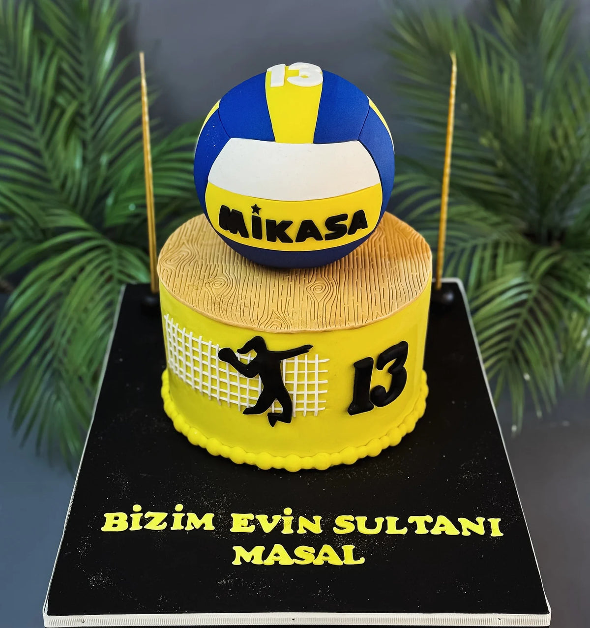 Voleybol Toplu Sarı Siyah Pasta