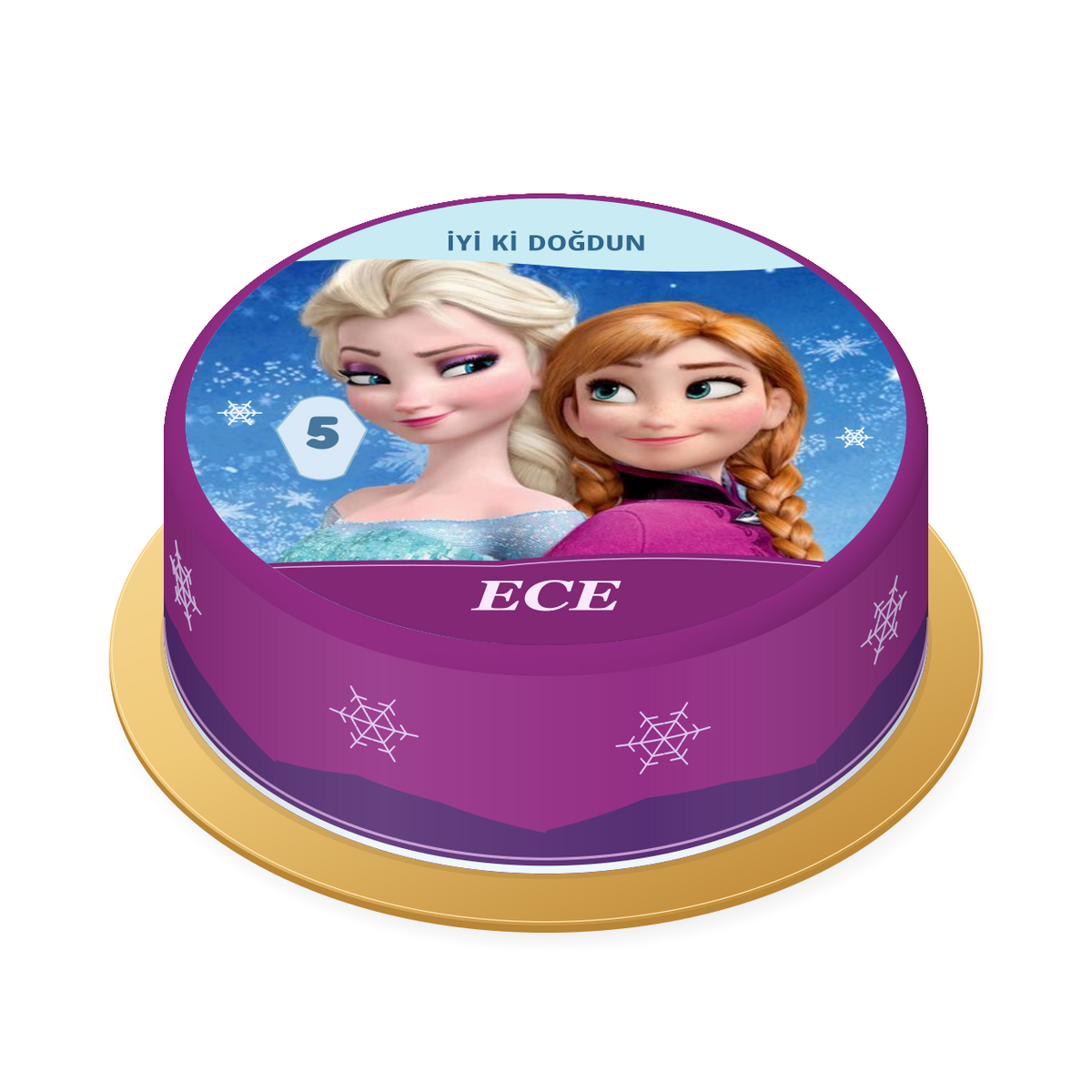 Elsa & Anna · Kardeşlik Baskılı Pasta