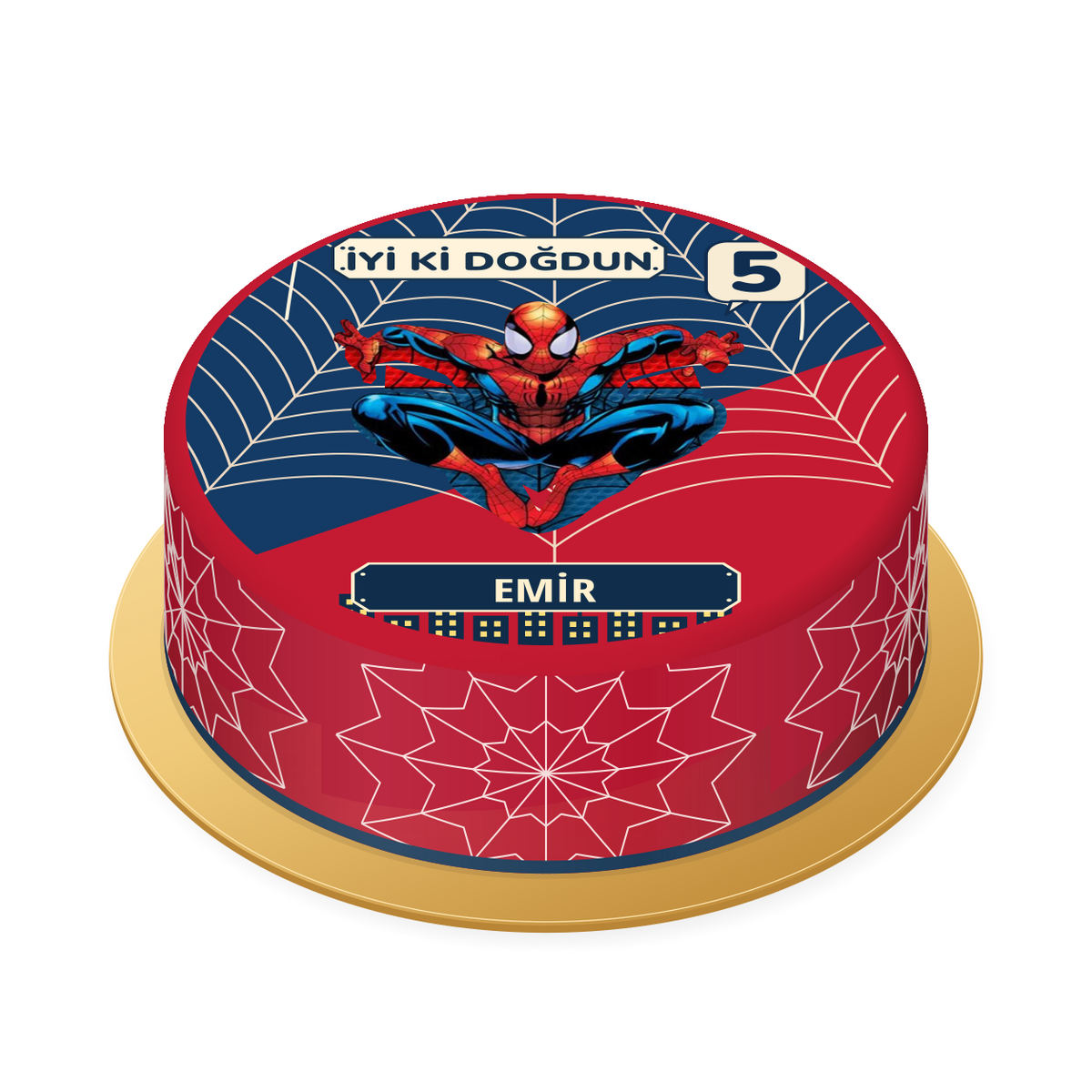 Spider-Man · Ağ Atışı Baskılı Pasta