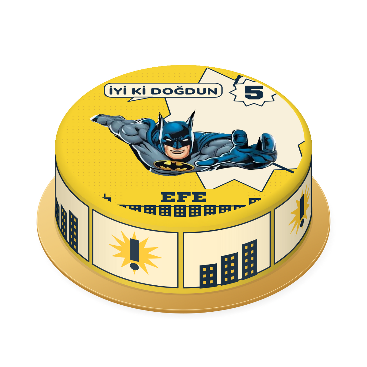 Batman · Çizgi Roman Baskılı Pasta