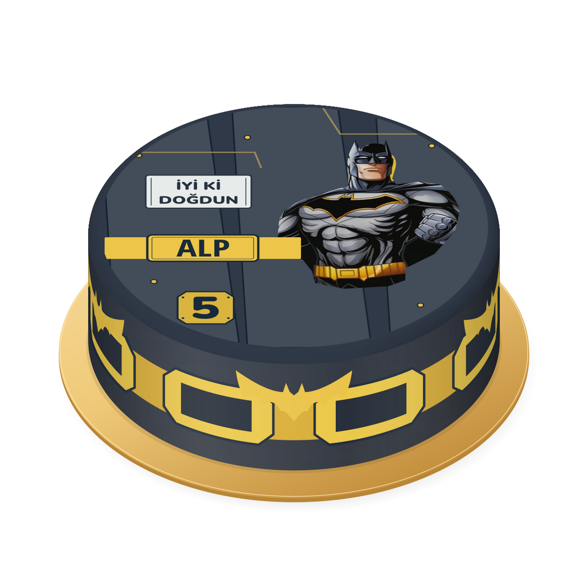Batman · Zırh Gücü Baskılı Pasta
