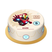 Iron Man · Enerji Patlaması Baskılı Pasta