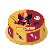 Deadpool & Wolverine · İkili Güç Baskılı Pasta