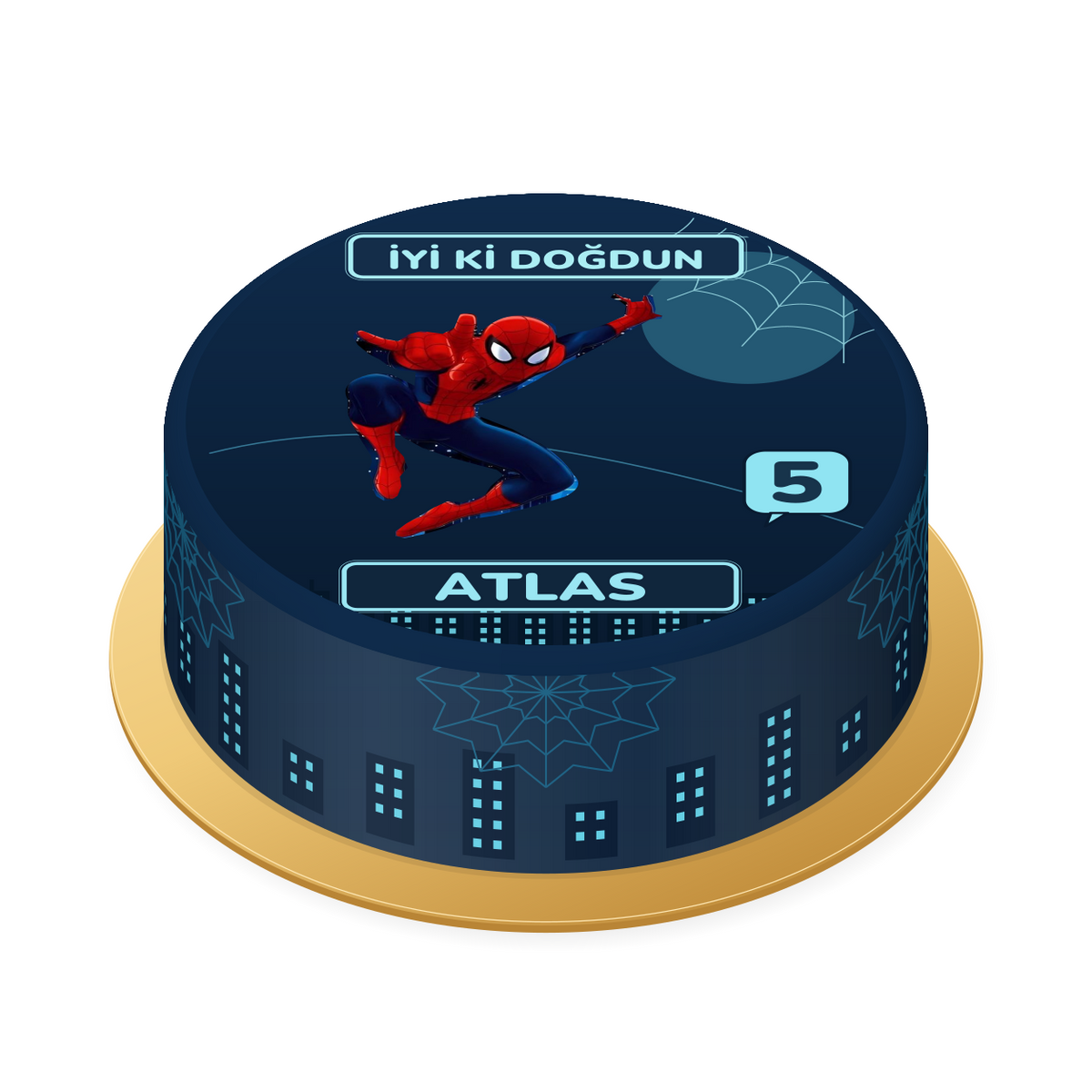 Spider-Man · Gece Görevi Baskılı Pasta