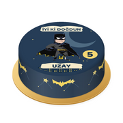 Minik Batman · Yıldızlı Gotham Baskılı Pasta