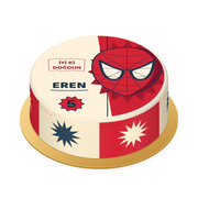 Spider-Man · Ağ Rozeti Baskılı Pasta